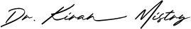 Doctor Kiran Mistry's signature